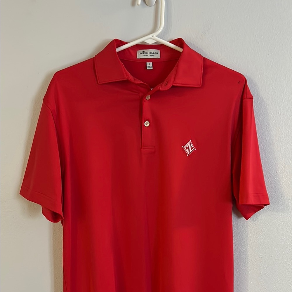Peter Millar Red Polo Shirt Vibrant Style